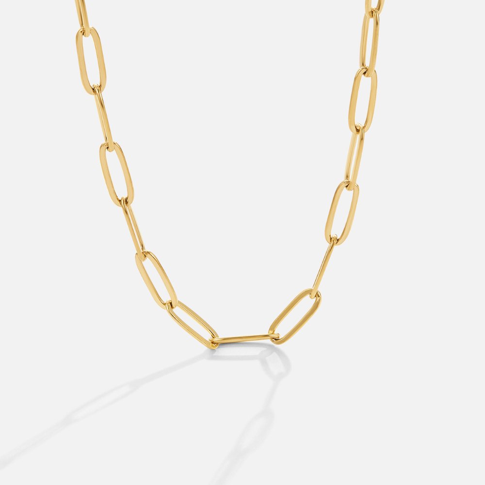 Paperclip Gold Necklace - Beautiful Earth Boutique