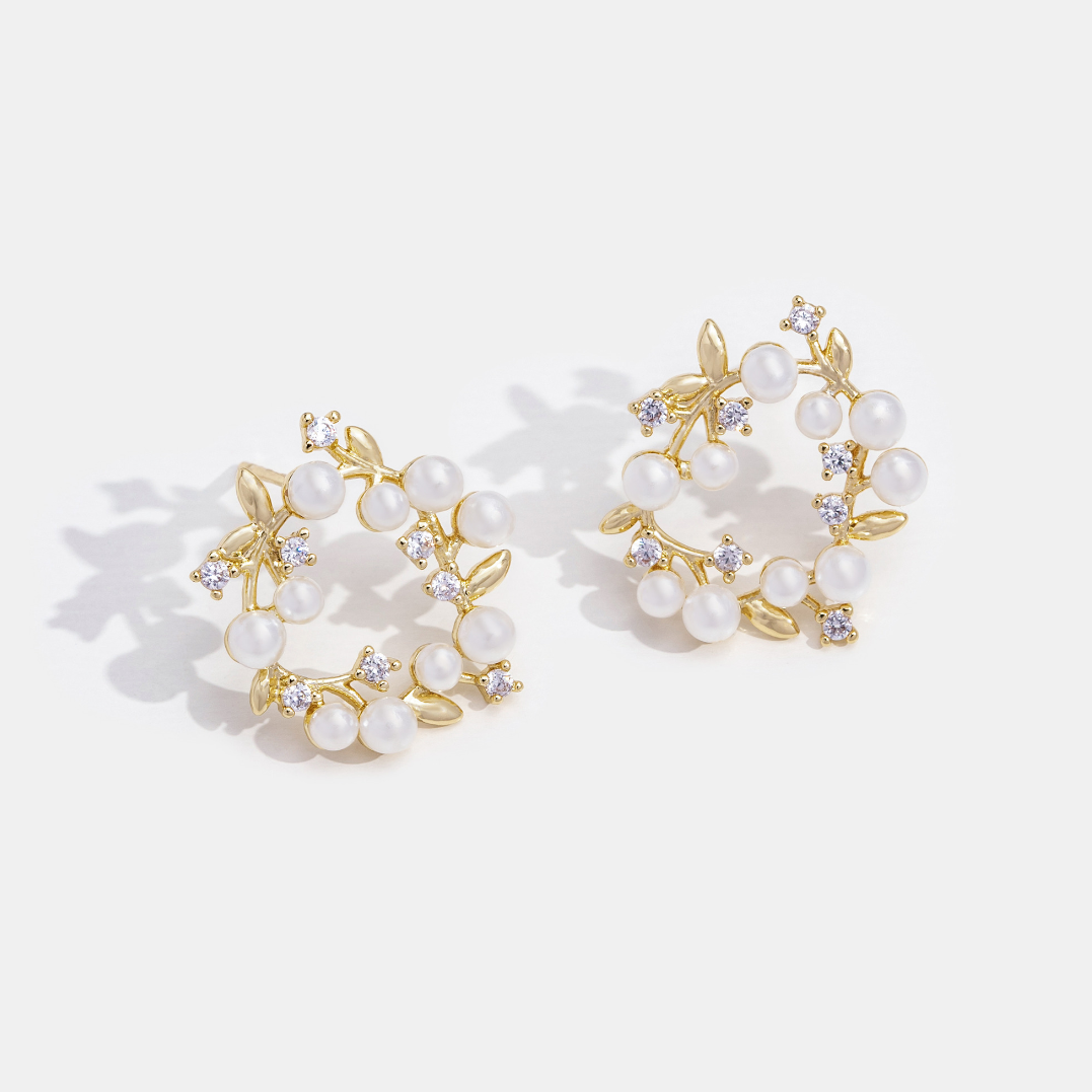 Jennifer Behr Jubilee Earrings in Gold Pearl | REVOLVE