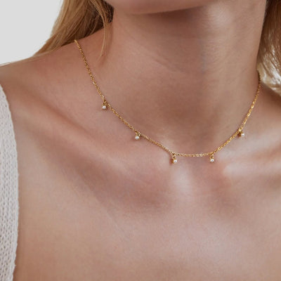 Pearl Drop 18K Gold Necklace - Beautiful Earth Boutique