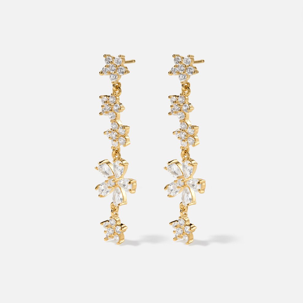Petal Drop Crystal Earrings - Beautiful Earth Boutique
