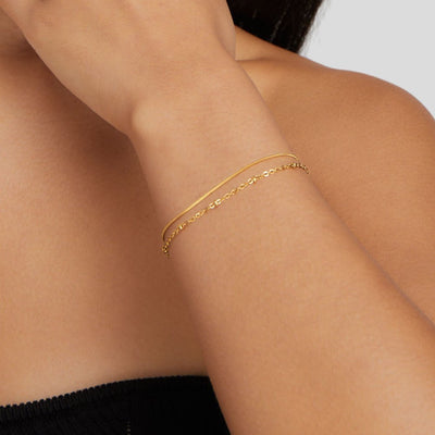 Pia Gold Layered Bracelet - Beautiful Earth Boutique