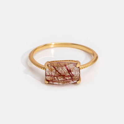 Red Quartz Crystal Ring - Beautiful Earth Boutique