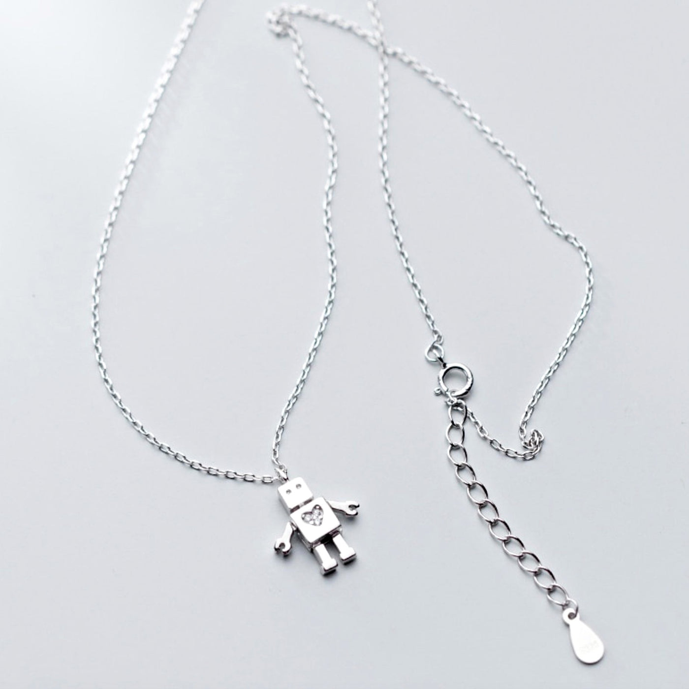 Robot 925 Sterling Silver Necklace