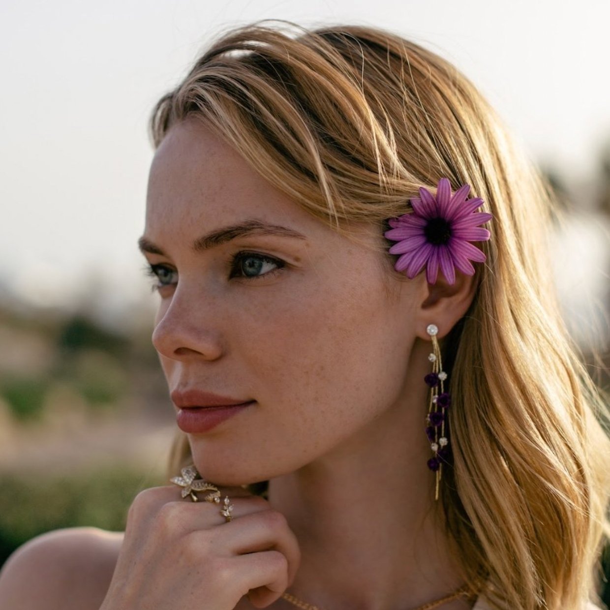 Rose Flower Drop Earrings - Beautiful Earth Boutique