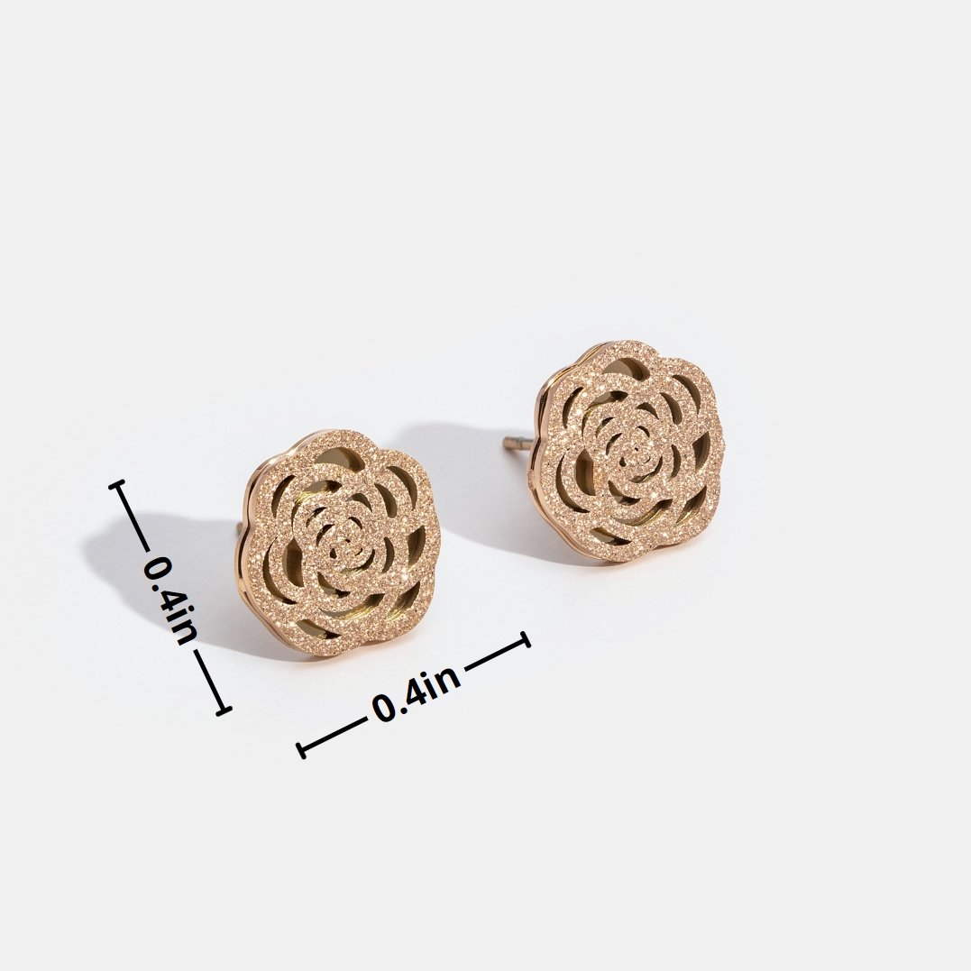 Rose Gold Bloom Earrings - Beautiful Earth Boutique