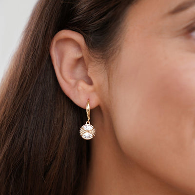 Round Crystal Earrings - Beautiful Earth Boutique