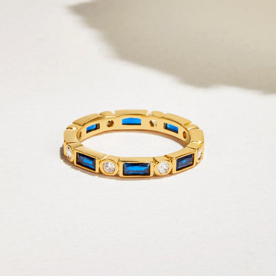 Royal Blue Adeline Crystal Ring - Beautiful Earth Boutique