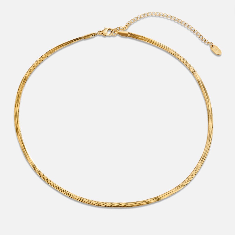 Sarya Snake Chain Gold Necklace - Beautiful Earth Boutique