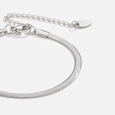Sarya Snake Chain Silver Bracelet - Beautiful Earth Boutique