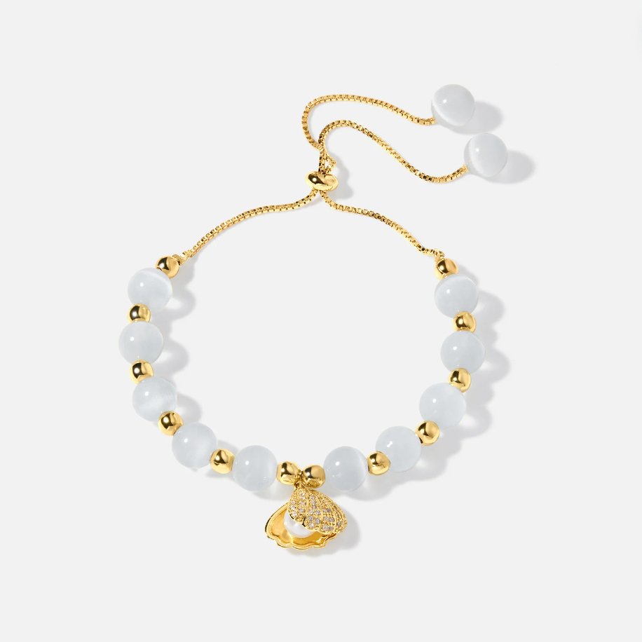 Seashell Opal Bead Bracelet - Beautiful Earth Boutique