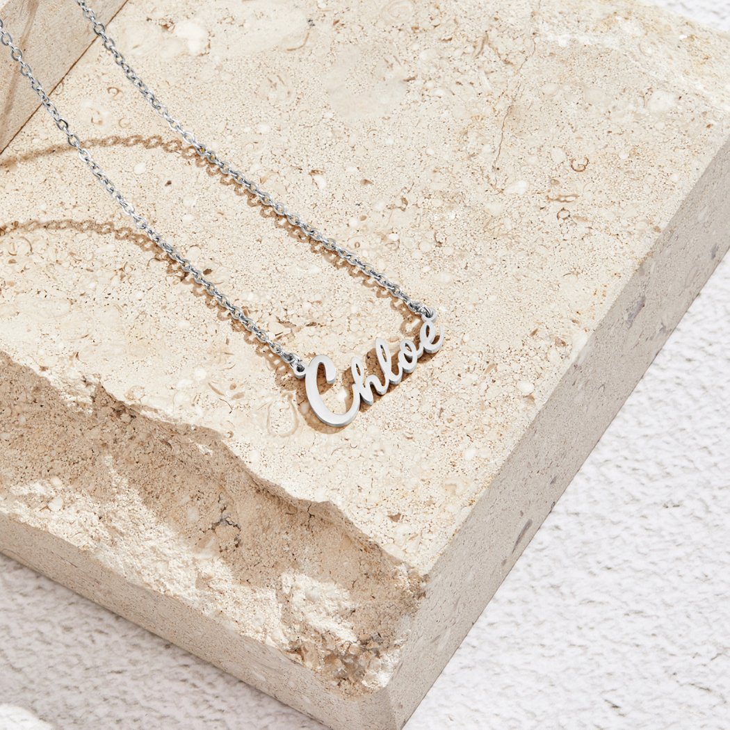 Signature Personalized Silver Name Necklace - Beautiful Earth Boutique