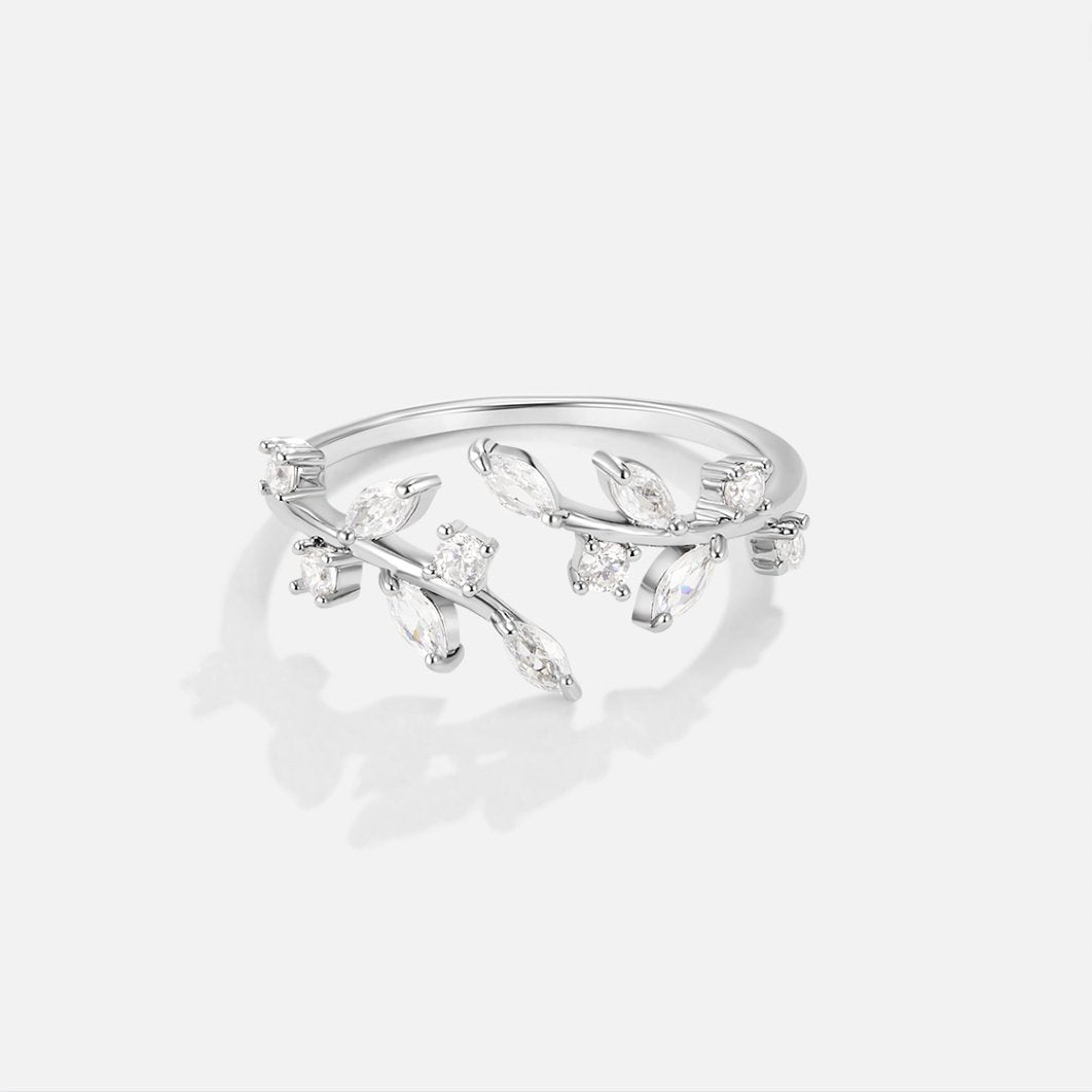 Silver Crystal Vine Ring - Beautiful Earth Boutique