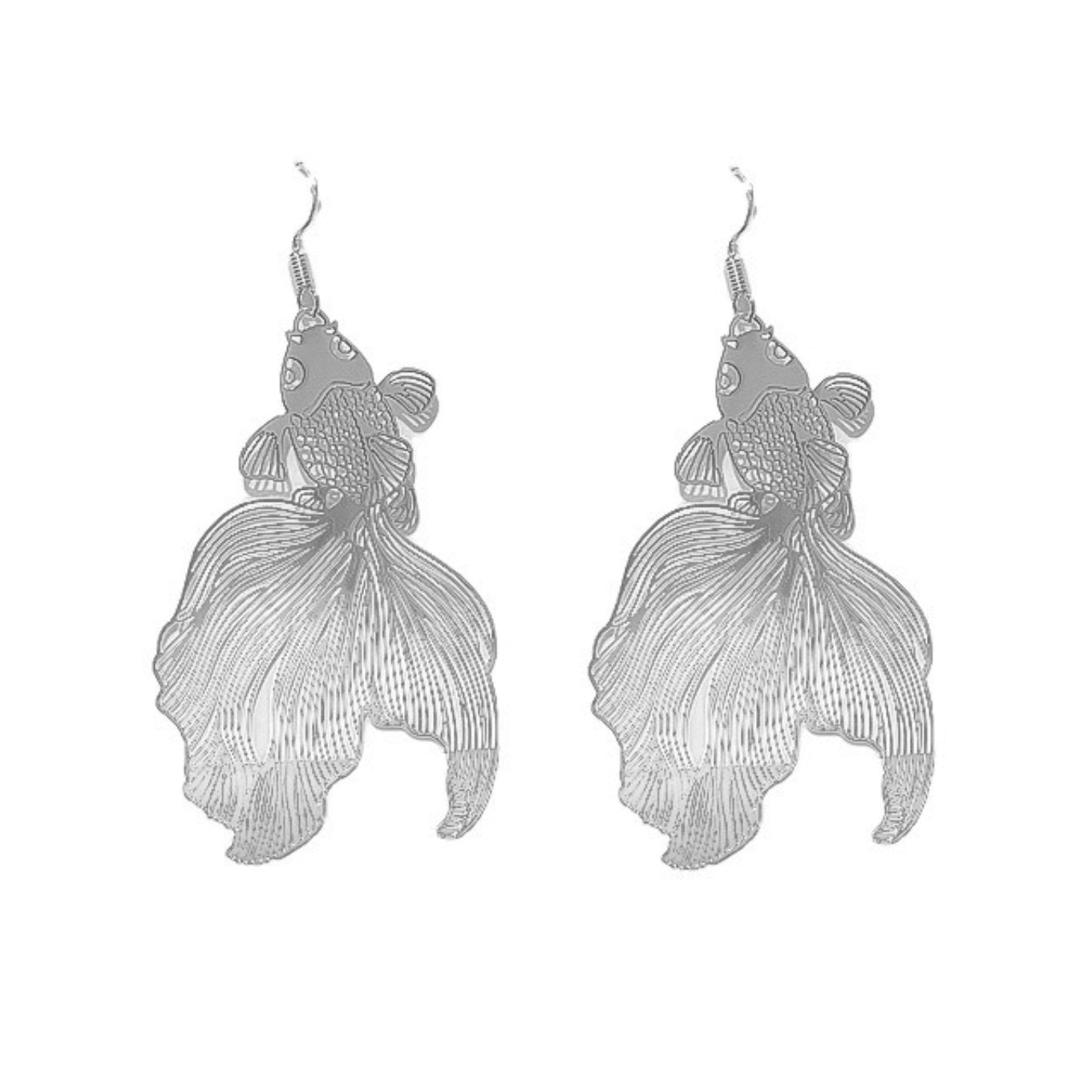 Silver Koi Fish Earrings