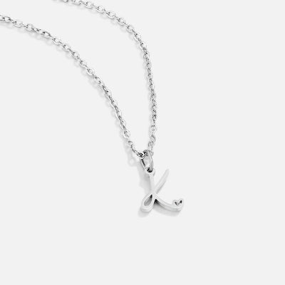 Silver Letter Heart Necklace - Beautiful Earth Boutique