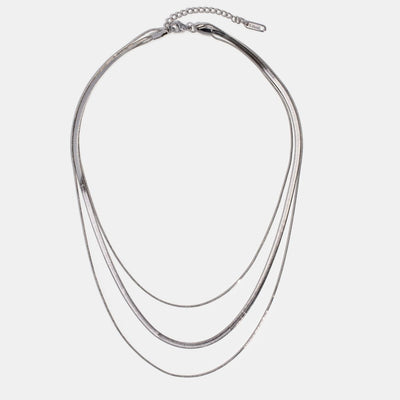 Silver Multi-Layered Chain Necklace - Beautiful Earth Boutique