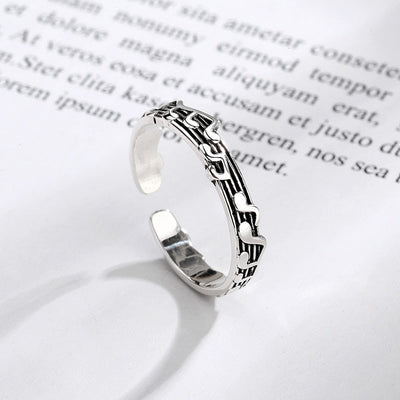 Silver Music Note Ring