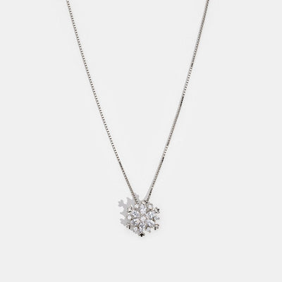 Silver Snowflake Pendant Necklace - Beautiful Earth Boutique