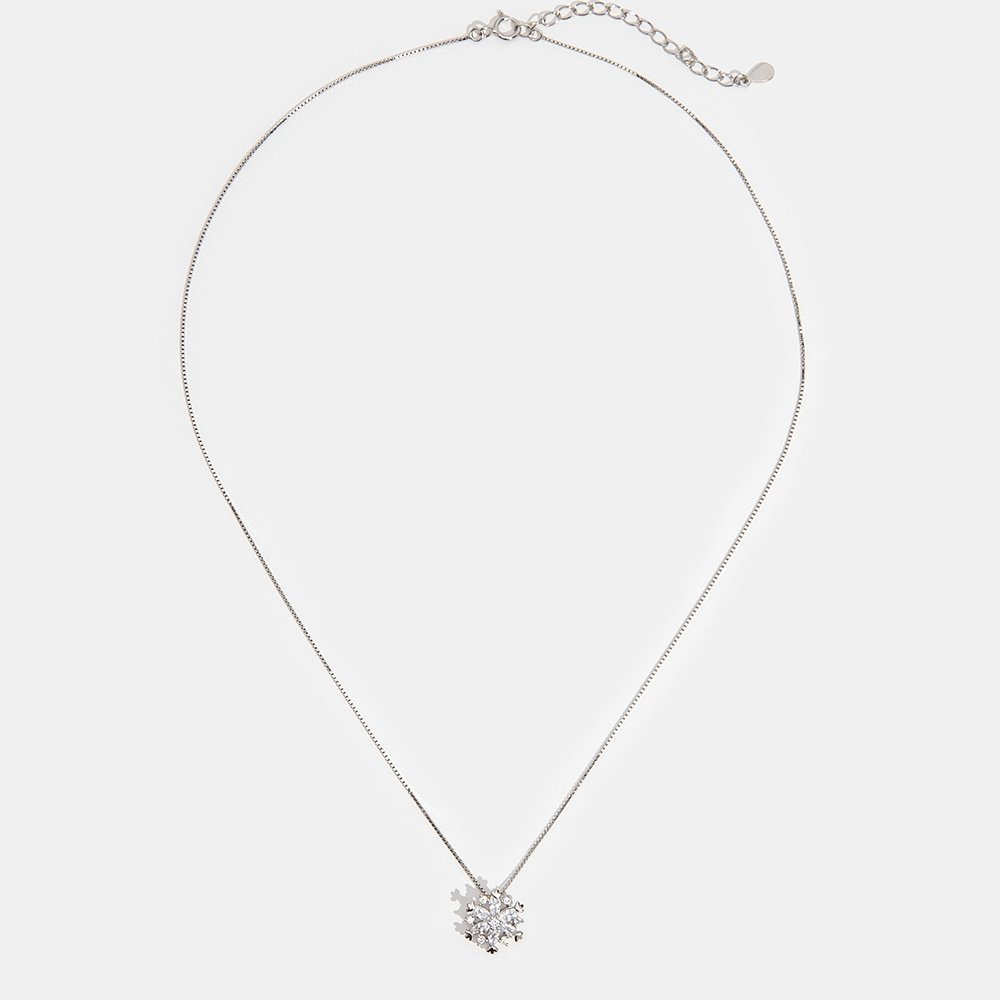Silver Snowflake Pendant Necklace - Beautiful Earth Boutique
