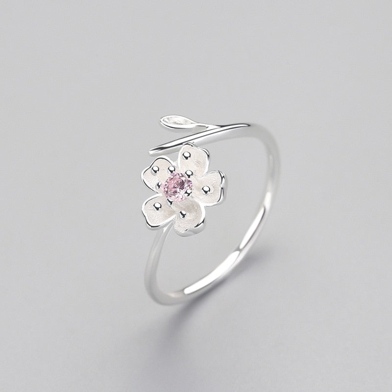 Sterling Silver Plum Blossom Ring