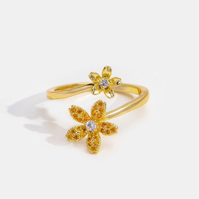 Summer Nights Crystal Flower Ring - Beautiful Earth Boutique