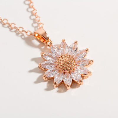 Sunflower Crystal Necklace - Beautiful Earth Boutique