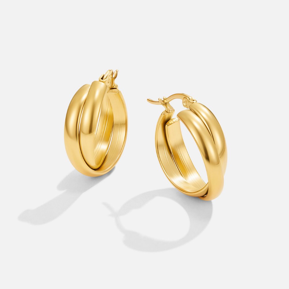 Talia Gold Hoop Earrings - Beautiful Earth Boutique