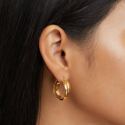 Talia Gold Hoop Earrings - Beautiful Earth Boutique
