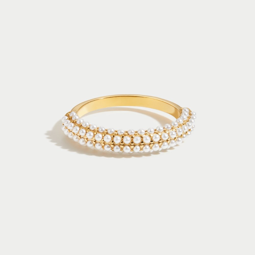 Talisa Gold Pearl Ring – Beautiful Earth Boutique