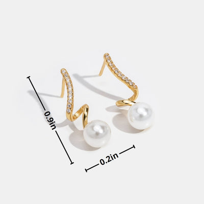 Tamara Pearl Wave Earrings - Beautiful Earth Boutique