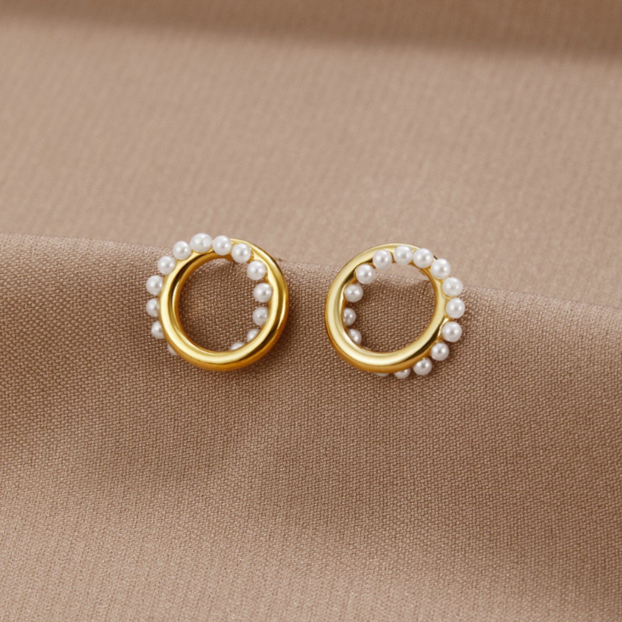 Teresa Pearl Round Earrings – Beautiful Earth Boutique