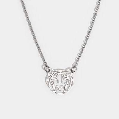 Tiger Stainless Steel Silver Necklace - Beautiful Earth Boutique