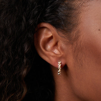 Valencia Pearl Hoop Earrings - Beautiful Earth Boutique