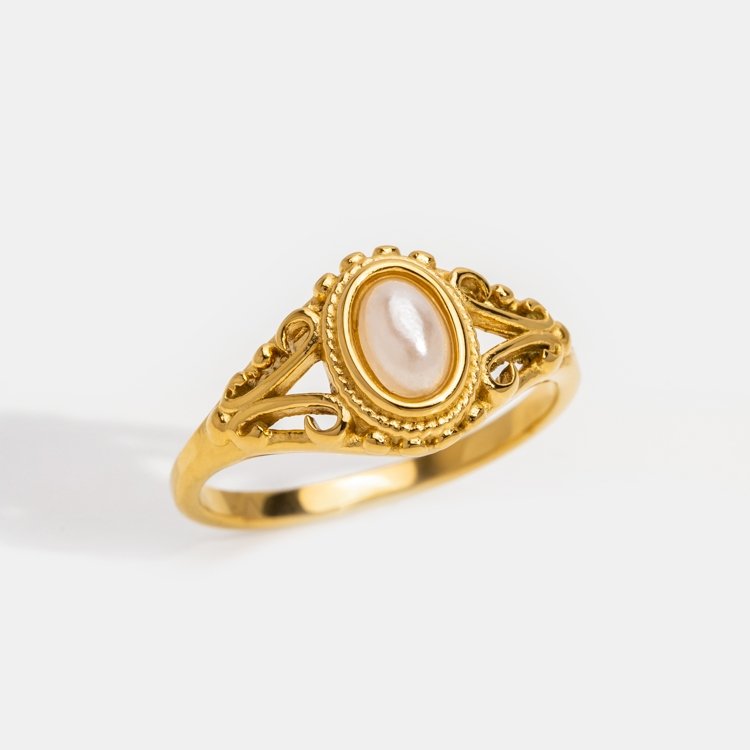 R) 14K .10TDW 8MM CUL PEARL RING - Royale Jewelers