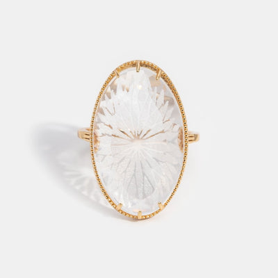 White Crystal Ring - Beautiful Earth Boutique