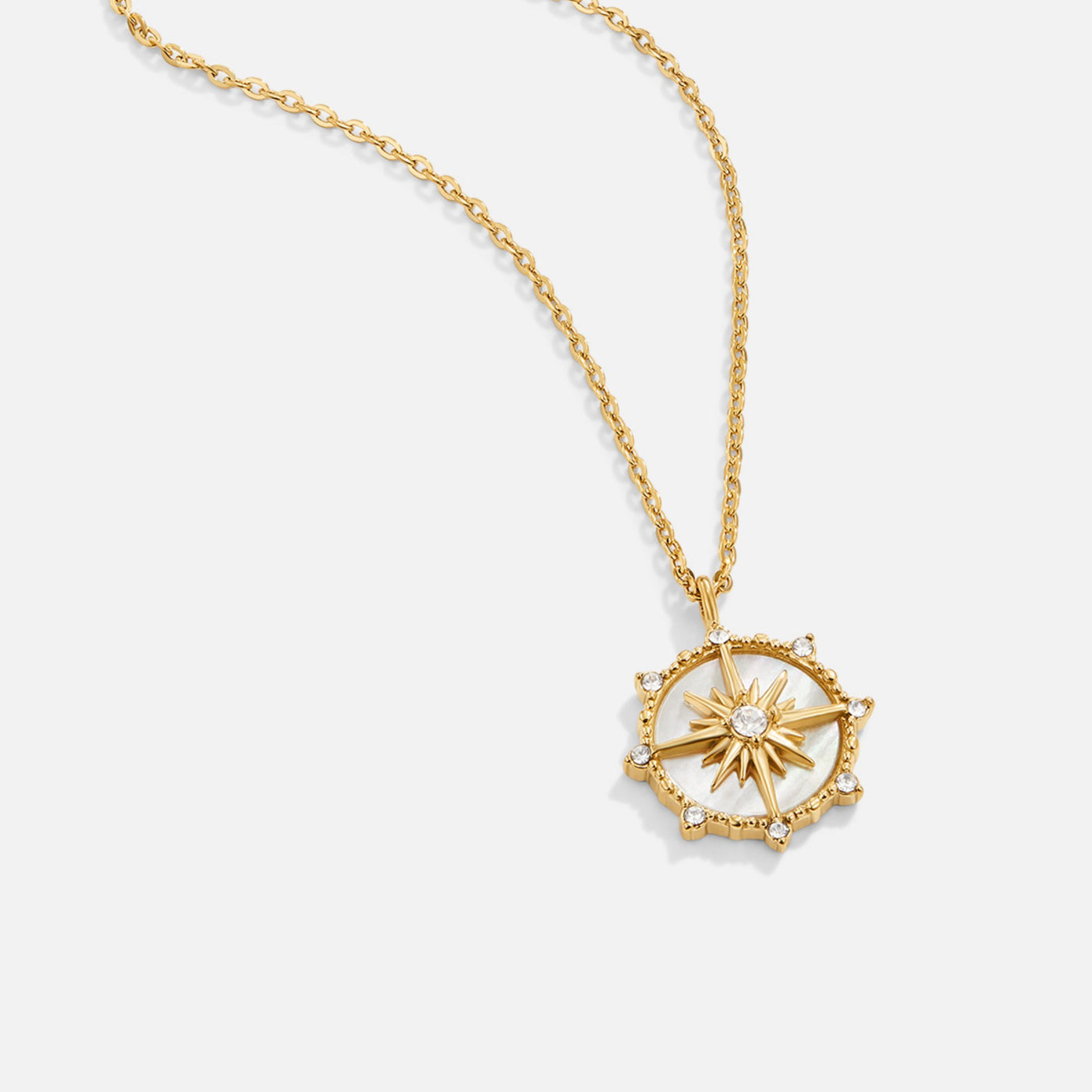White Crystal Starburst Necklace - Beautiful Earth Boutique