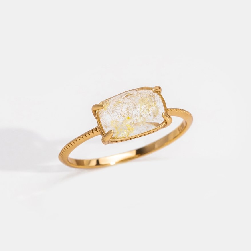 Yellow Quartz Crystal Ring - Beautiful Earth Boutique