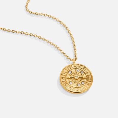 Zodiac Coin Gold Necklace - Beautiful Earth Boutique